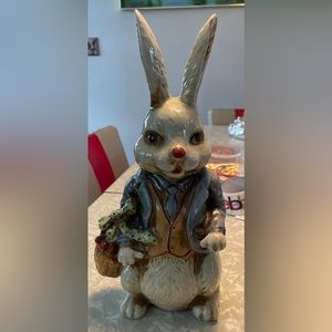 EASTER BUNNY SPRING FIGURINE VINTAGE